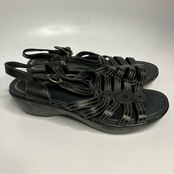 Dansko black leather sandals size 39 - Picture 2 of 8
